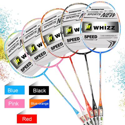 China Eastic & High Quality Durable Professional Production Pipe 4U Graphite / Carbon Fiber Handle Badminton Racket for sale