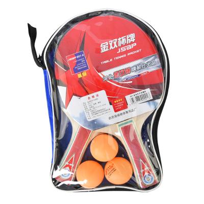 China Adult/Teens Factory Family Games Ping Pong Racket Bat Teenager Beginners Directly Customized LOGO Pingpong Racket Set for sale