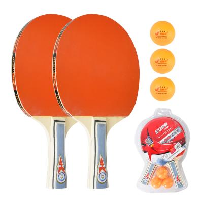 China Cheap Customized Model 603 Popular Hot Sale Wooden Rubber Table Tennis Racket / Table Tennis Racket Set 158*152mm for sale