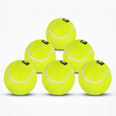 China Promotional Professional Training Tennis Ball Yellow Green Chemical Fiber Good Quality Custom OEM Felt Raw Rubber Tennis Ball for sale