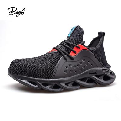 China Anti-puncture JDS shoes fashion fly knit fabric EU standard anti-puncture midsole sneaker style safety shoes for sale