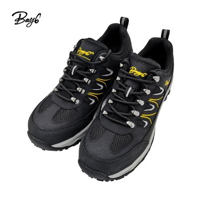 China Anti-Puncture Steel Toe Rubber Genuine Leather Men's Steel Toe Sport Athletic Industrial Safety Waterproof Shoes for sale