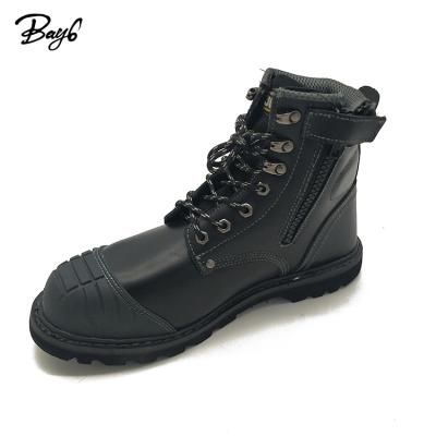 China Steel Toe Work Boots For Man Fashion Action Style Light Leather Custom Black Classic Half for sale