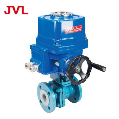 China General Insulation Corrosion Resistant Electric Fluorine Lined Ball Valve for sale