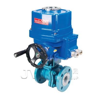 China Corrosion Resistant ISO14001 General Insulation Electric Fluorine Lined Ball Valve for sale