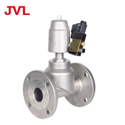 China General JVL Threaded Pneumatic Air Control Stainless Steel Angle Seat Valve for sale