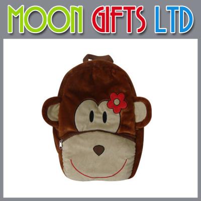 China Hot sale kids backpack toy bag plush monkey bag for sale