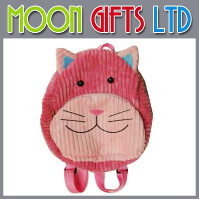 China Cute Cartoon Animal  Kitty Backpack Whoesale Custom plush kid school bag ,plush toys bag ,plush bag for sale