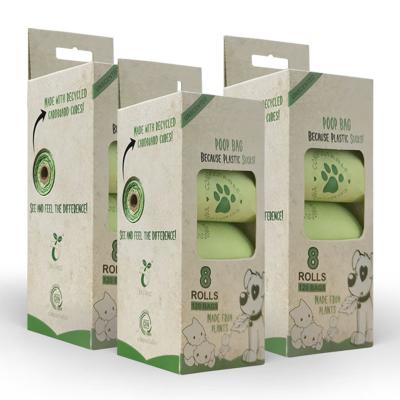 China Sustainable Private Label Custom Pet Walking Eco Friendly Biodegradable Compostable Poop Trash Bag for sale