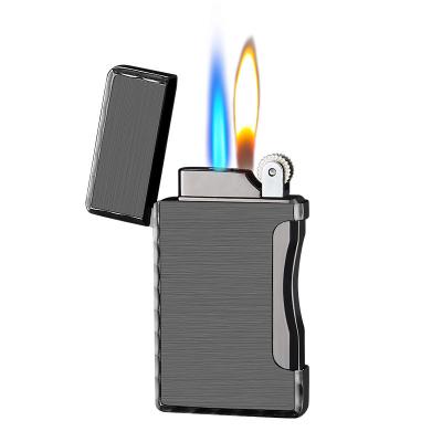 China Wholesale Custom Zhongsheng Refillable Cigarette Lighter Curve Electronic Flameless Cigarette Dual Fire Windproof Lighter for sale