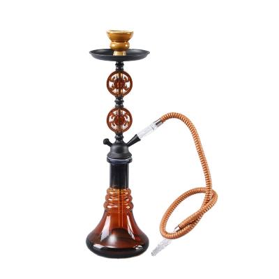 China Arabic Hookah Finished Product Home Hookah Set Shisha Hookah Glass Double Hose Chicha Customized for sale