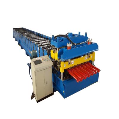 China Building Material Stores Roof Tile Profiling Machine Roofing Tile Machinary Aluminum Profile Glazed Tile Roll Forming Machine for sale