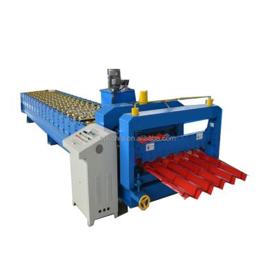 China Glazed Building Material Stores Step Roof Tile Roofing Sheet Glazed Tile Roll Forming Machine Roofing for sale