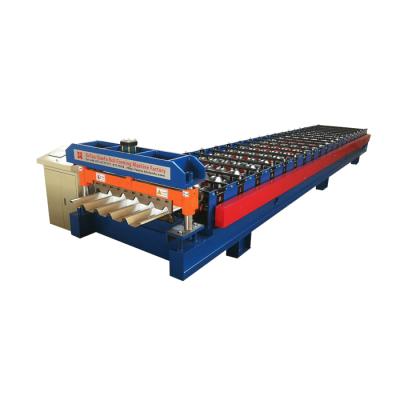 China Building Material Shops Corrugated Metal Iron Sheet Steel Tile Roof Roll Forming Machine for sale