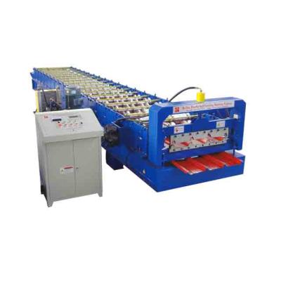 China Building Material Shops Cheap Folding Corrugated Sheet 30-200-1000 Rib Roof Roll Forming Machine for sale