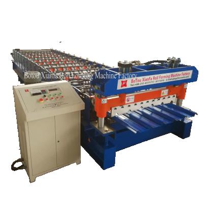 China Building Material Shops Galvanized Steel Coil Roof And Wall Panel Roll Forming Machine for sale