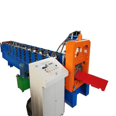 China Building Material Stores Color Steel Roof Ridge Cap Roll Former Equipment Ridge Cap Roll Forming Machine for sale