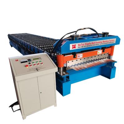 China Building Material Stores Iro Sheet Galvanized Corrugated Sheet Roll Forming Machine for sale