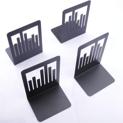 China New Design Metal Book Stand Holder Decorative Geometric Reading Heavy Duty Bookends Good For Bookshelves for sale