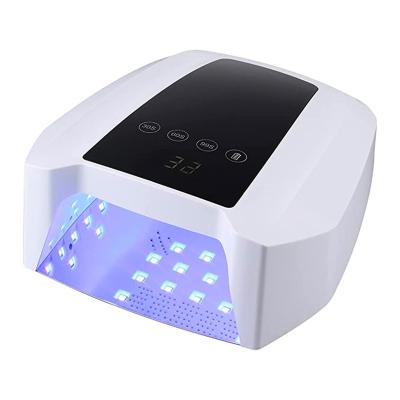 China Nail Dyer Rechargeable 72W Nail Dryer with Removable Metal Bottom Professional Treatment Lamp for Fingernail and Toenail for sale