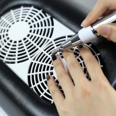 China Perfect for Nail Salon Home Hot Selling 48W Powerful Nail Vacuum Cleaner Extractor Dust Collector 2 in 1 Electric Nail Dust Collector Manicure Tool for sale