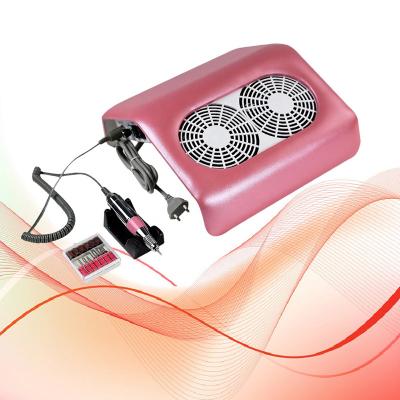 China Perfect for Home Nail Salon Salon Home Use Manicure Tools 48W Nail Dust Collector 2 in 1 Dual Fan Nail Dust Vacuum Cleaner with 20000RPM Electric Drill 'nail for sale