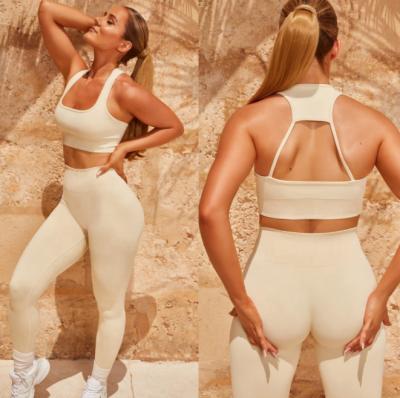 China Breathable Wholesale Women Sports Yoga Wear Active Running Teams Seamless Gym Fitness Workout Sets for sale