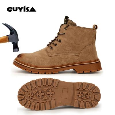 China Steel Toe Fashion Industrial Construction Safety Shoes Working Boots With PVC Outsole for sale