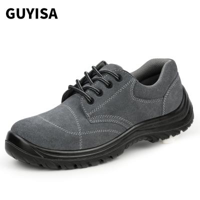 China Wholesale Cheap Price GUYISA Steel Toe Suede Leather Insulated To Prevent Puncture Safety Shoes for sale