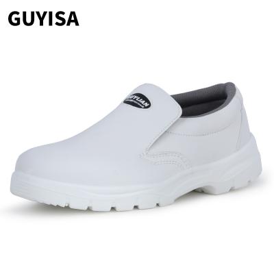 China GUYISA Leather Toe Anti-Static Pest Proof Microfiber Work Shoes Waterproof Antistatic Steel Safety Shoes For Hospital Lab for sale