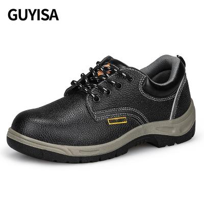 China GUYISA waterproof fashion work safety shoes waterproof leather outdoor men's work iron toe anti-sting safety shoes for sale