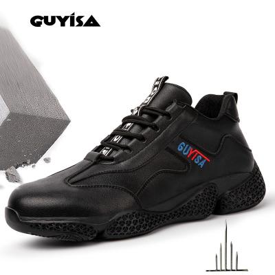 China GUYISA Steel Toe Safety Shoes Men Fashion Lightweight Safety Shoes Steel Toe And Midsole Shoes Safety for sale