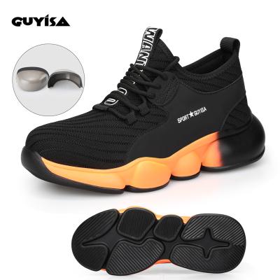 China Professional Steel Toe Shoes Slip Resistant Indestructible Construction Steel Toe Work Shoe GUYISA for sale