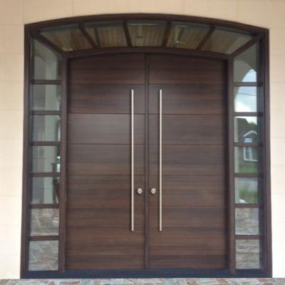 China Sound Insulation Home Exterior Solid Door Wooden Door Design Europe and America Double for sale