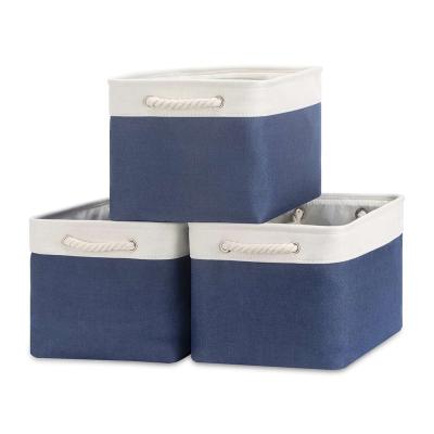 China Sustainable Cheap Home Cotton Rope Storage Container Storage Baskets for sale