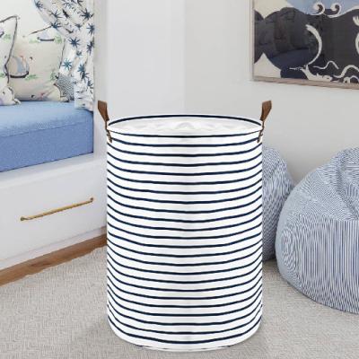 China Minimalist Amazon Cloth Folding Waterproof Dirty Storage Hamper Round Laundry Hamper for sale