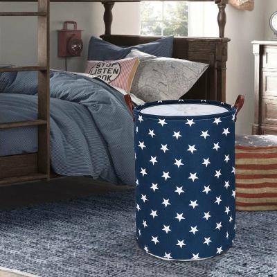 China Minimalist Custom Portable Folding Cotton Rope Cylinder Bars Laundry Organizer Basket for sale