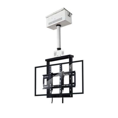 China Motorized Single Post Ceiling TV Lift Motorized Electric Mount TV Mount Hidden In Top Conference Meeting Room for sale