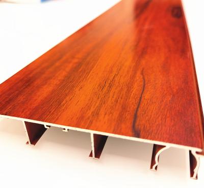 China High Quality Wood Grain Extrusion Decorations Low Price Aluminum Profile for sale