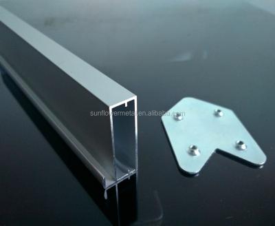 China High quality silver anodized aluminum sideboard door frame profile for sideboard for sale