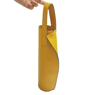 China Wholesale Manufacturer Durable Fashion Guangzhou Leather Wine Bags For Wine Bottles for sale