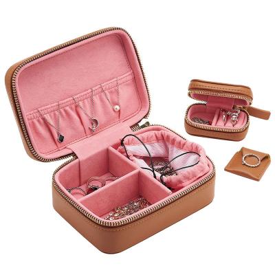 China New Fashion Daily Trends Stylish Ring PU Box Necklace Storage Box For Jewelry for sale