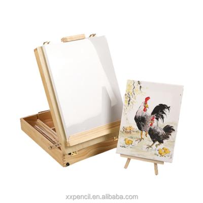 China 100% Eco-friendly Acrylic Painting Art Sets Brushes Set Artist 35PCS Easel Wooden Box Drawing Tools For Art Students for sale