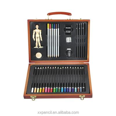 China 100% Eco-Friendly Luxury Teens Painting Creativity Watercolors Drawing Pencils Art Sets in Wooden Case for sale