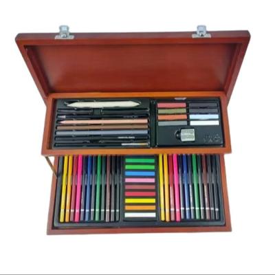 China 100% Eco-friendly Kids Oil Pastel Box Sketch Pencil Water Color Art Set Art Set Color Pen Crayon Wooden Drawings for sale