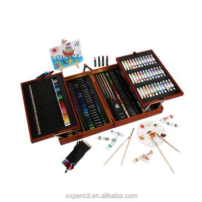 China 100% Eco-friendly Sketching Art Supplies Set Professional 175PCS Luxury Drawing Boxes Wooden Art Pencil Set for sale