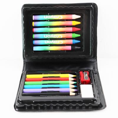 China 100% 15PCS Eco-friendly Mini Crayons Drawing and Sketching Tool Kids Pencil Art Pencil Set with Plastic Box for sale