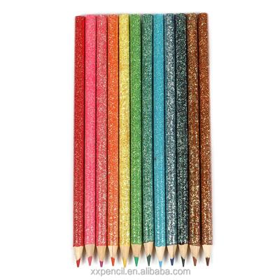 China 100% Eco-friendly Art Painting Non Toxic Scent Glitter Drawings Crayons High Quality Children's Colored Pencils for sale