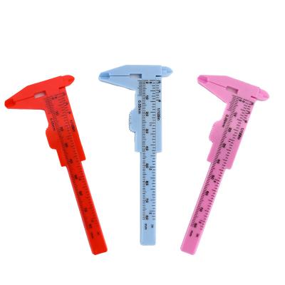 China Double Eyebrow Tatoo Width Measuring Scale Beauty Slide Metric Stencils Plastic Vernier Tool 80/150 Mm Tattoo Ruler Eyebro Measuring Gauge for sale