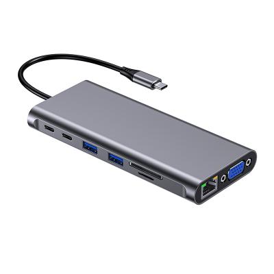 China High Quality Portable Original Type-C DisplayLink Multiport Aluminum Alloy Male Adapter Hub USB 3.0 Docking Station for sale